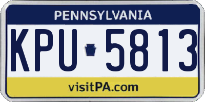 PA license plate KPU5813