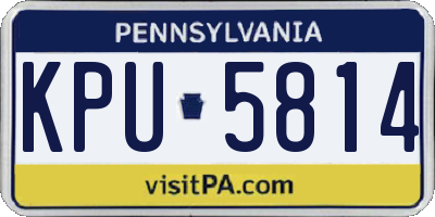 PA license plate KPU5814