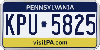 PA license plate KPU5825