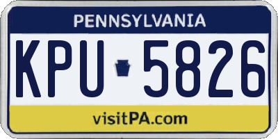PA license plate KPU5826
