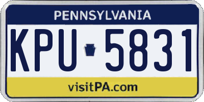 PA license plate KPU5831