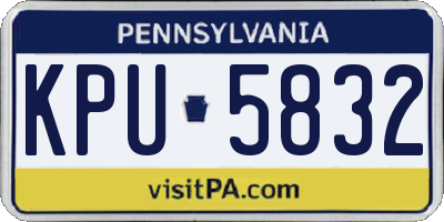 PA license plate KPU5832