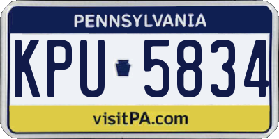 PA license plate KPU5834