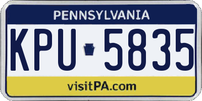 PA license plate KPU5835