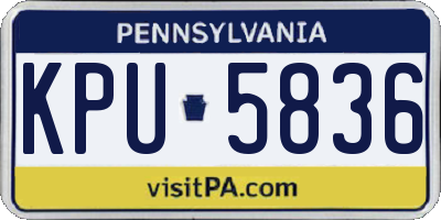 PA license plate KPU5836