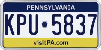 PA license plate KPU5837