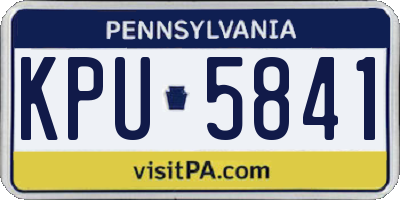 PA license plate KPU5841