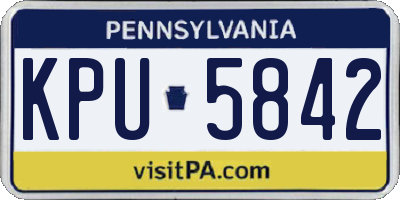 PA license plate KPU5842