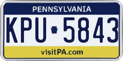 PA license plate KPU5843