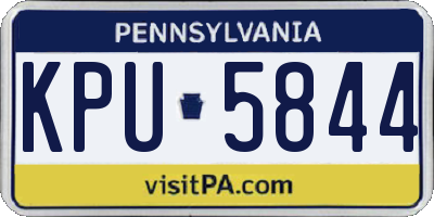 PA license plate KPU5844