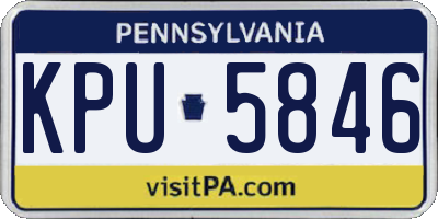 PA license plate KPU5846