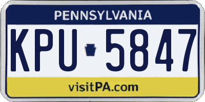 PA license plate KPU5847