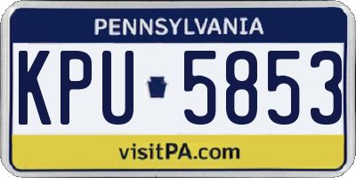PA license plate KPU5853