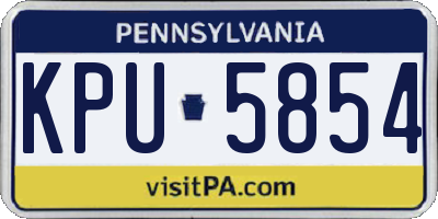 PA license plate KPU5854