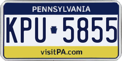 PA license plate KPU5855
