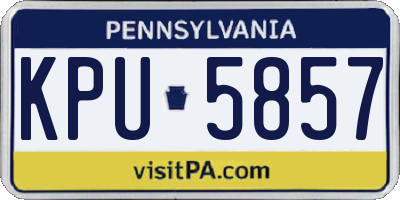 PA license plate KPU5857