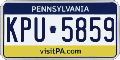 PA license plate KPU5859