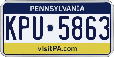 PA license plate KPU5863