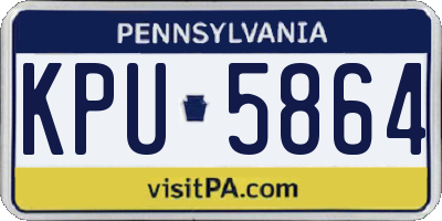 PA license plate KPU5864