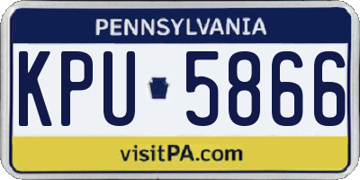 PA license plate KPU5866