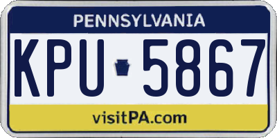 PA license plate KPU5867