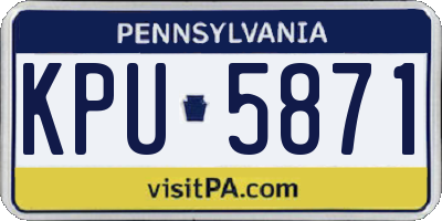 PA license plate KPU5871