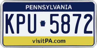 PA license plate KPU5872