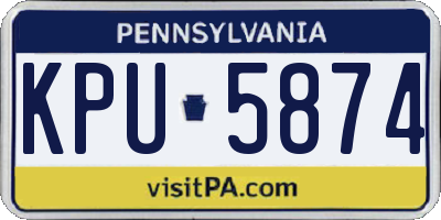 PA license plate KPU5874