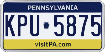 PA license plate KPU5875