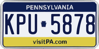 PA license plate KPU5878