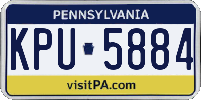 PA license plate KPU5884