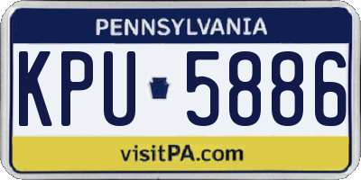 PA license plate KPU5886