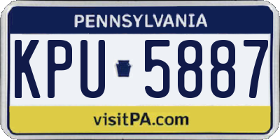 PA license plate KPU5887