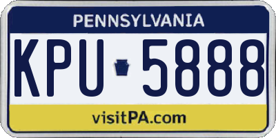 PA license plate KPU5888