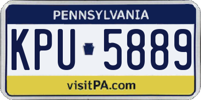 PA license plate KPU5889