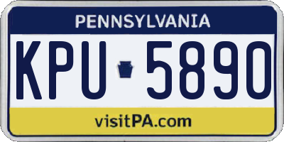 PA license plate KPU5890