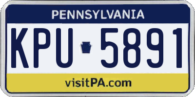 PA license plate KPU5891