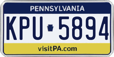 PA license plate KPU5894