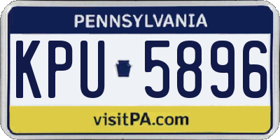 PA license plate KPU5896