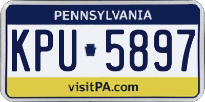 PA license plate KPU5897