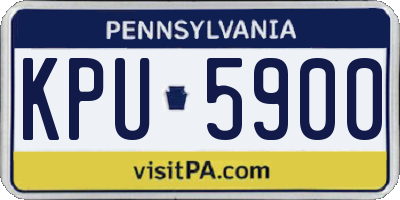 PA license plate KPU5900