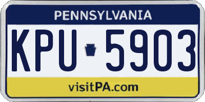 PA license plate KPU5903