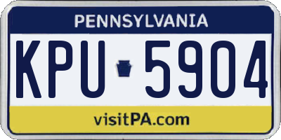 PA license plate KPU5904