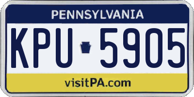 PA license plate KPU5905
