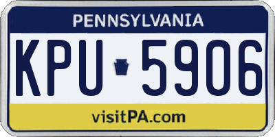 PA license plate KPU5906