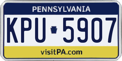 PA license plate KPU5907