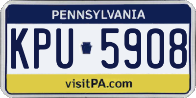 PA license plate KPU5908