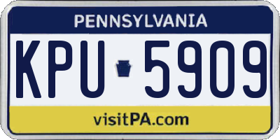 PA license plate KPU5909