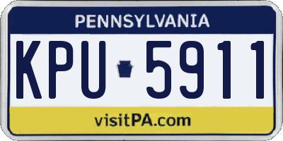 PA license plate KPU5911