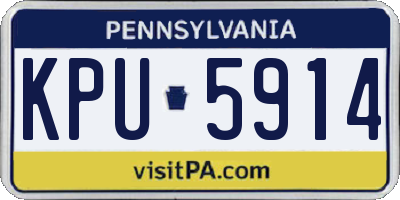 PA license plate KPU5914